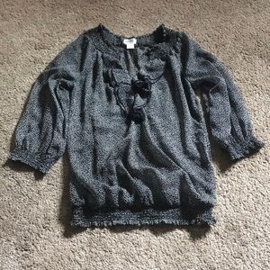 Motherhood Maternity  Black And White Top